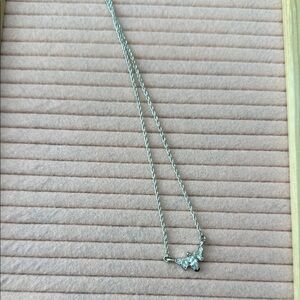 Vintage Silver Delicate Necklace with Pendant